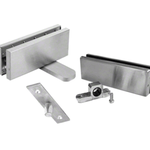 Top and bottom patch set - No Hold Open - Brushed Steel